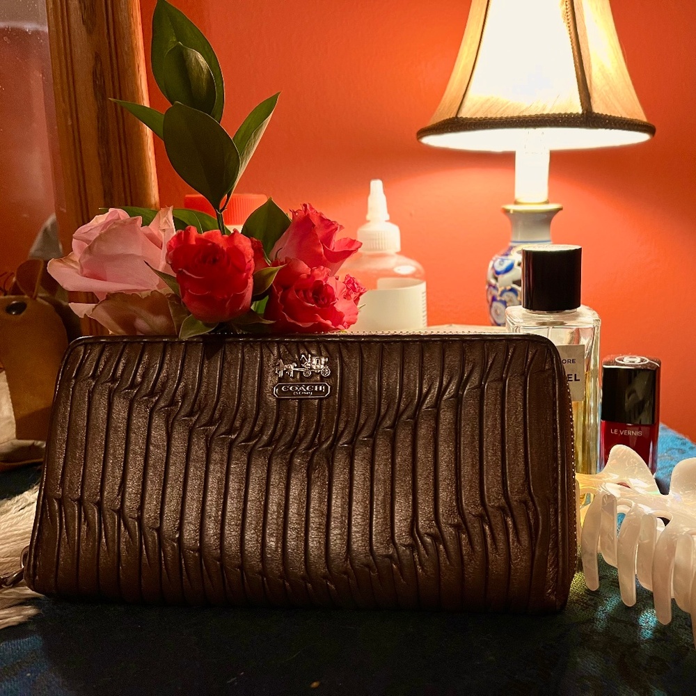 Coach Madison Metallic Brown Wallet